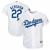 Youth Dodgers 22 Clayton Kershaw White 2018 World Series Cool Base Player Jersey Dzhi,baseball caps,new era cap wholesale,wholesale hats